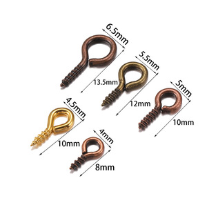 Diy Jewelry Screws Eye <b>Bolts</b> Alloy Plated Round For Bracelet Making Silver Gold Antique Bronze - Product Image 2