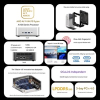 Mini PC MACO AMD Ryzen AI 9 HX470, 12C/24T, 5.2GHz, DDR5 5600MHz, PCIe 4.0, SSD, LAN 10GbE, Pantalla Triple 4K, Computadora de Escritorio Empresarial, Nuevo