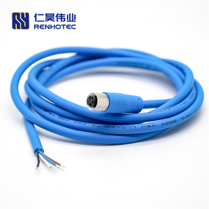 원형 케이블 M8 센서 수/암 3p 4p 5p 6p 8p 3핀 <span class=keywords><strong>4</strong></span>핀 5핀 8핀 플러그 연장 오버몰딩 직각 커넥터 - Product Image 6