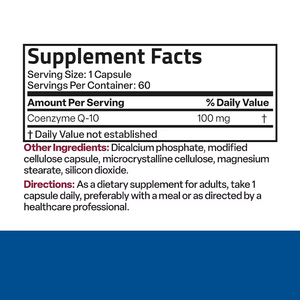 Capsules de Coenzyme Q10 de Qualité Supérieure, Végétariennes, 100mg, 2 Mois d'Approvisionnement, Favorisent la Santé Cardiaque - Product Image 2