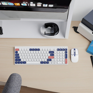 Nhà Máy OEM Mỏng 105 Phím Kích Thước Đầy Đủ Văn Phòng Bàn Phím Và Chuột Combo Màng Đa-Phương Tiện Truyền thông Chức Năng 2.4G Bt5.0 Cho Máy Tính Văn Phòng - Product Image 3