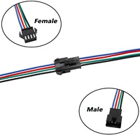 Connecteurs JST SM, 2/3/4/5 broches, 1 paire, connecteurs mâle et femelle, pour bande led rgb (WS2812B/WS2811), offre spéciale
