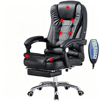 Pdg Massage chaise de bureau pivotante avec appuie-tête haut dossier pivotant directeur chaise en cuir fauteuil inclinable mécanisme pièces meubles