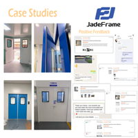 Puerta de Cuarto Limpio Personalizada con Certificación CE, Manual, con Función de Bloqueo, para Hospital, Proveedor de Puertas de Cuarto Limpio de Acero Inoxidable