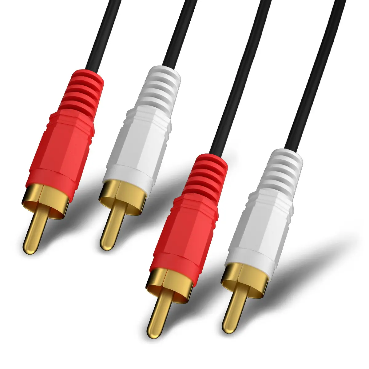 2 sampai 2 produsen Rca 2 saluran ke 2 saluran kabel jantan ke jantan aksesori mobil kabel Audio Rca ke kabel Rca