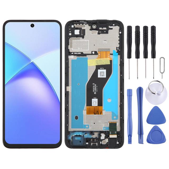 Mobile Phone LCDs Repair LCD Touch Screen Display Digitizer Assembly with Frame for Infinix Smart 10 X6725