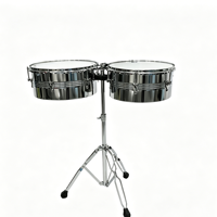 Timbale Tianbali Steel Drum Silver 13inch-14inch Foldable Ergonomic High Quality Latin Percussion Instrument for Music Drum