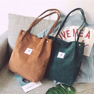 Free Sample <b>Bags</b> for Women <b>Corduroy</b> Shoulder <b>Bag</b> Reusable Shopping <b>Bags</b> Casual <b>Tote</b> Female Handbag - Product Image 1