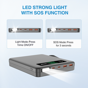 ไฟฉาย LED ฉุกเฉินใช้ในอาคารกลางแจ้งแหล่งจ่ายไฟ40000mAh 148WH 20V 5A USB QC 18W แล็ปท็อปชาร์จเร็<span class=keywords><strong>ว</strong></span> - Product Image 3