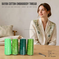 Fil à broder en coton pour broderie à la main et effet artisanal 32S 2 plis 297 couleurs 3000 yards Vente en gros
