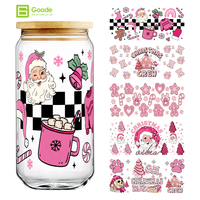 Autocollants personnalisés Goode imperméables, résistants aux rayures, lavables, impression par transfert, design de dessins animés, enveloppes pour gobelets de 16 oz, vente en gros UVDTF