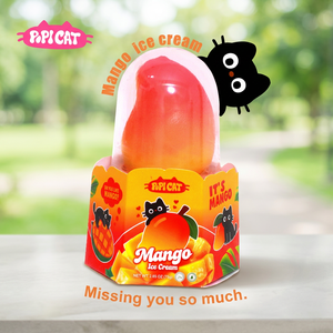 PoPI CAT Cat IP Tropical Rich Mango Ice Cream , 3D Painted <strong>Fruit</strong> Shape, Summer Dessert, Trendy Sweet Treat - Product Image 1