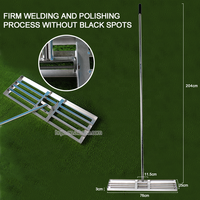 Niveleur de pelouse en acier inoxydable pour le golf, râteau de jardin, outils verts, râteau de nivellement de la pelouse pour le sable et le gravier