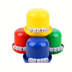 Ensemble de jeu de dés colorés en plastique 6 pièces pour KTV, bar, casino, jeu de société et de boisson, couleur aléatoire - Product Image 5