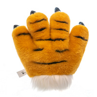 Gants en peluche Patte de Tigre et Patte de Dinosaure, Design Tendance, Cadeau Décontracté pour Enfants, Coton Spandex, Quatre Saisons