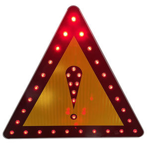 כביש בטיחות שמש מופעל אלומיניום להאט מהבהב LED אזהרת תנועה סימן עבור תנועה בטיחות פריטים - Product Image 3