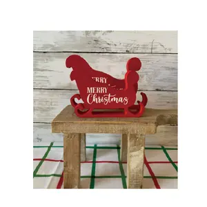 Wood Sleigh, Christmas Tiered Tray Decor Winter Tiered Tray Decor