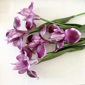 Fleurs artificielles <span class=keywords><strong>Iris</strong></span> élégantes et luxueuses en latex, durables et faites à la main, pour la décoration de la maison, des hôtels, des mariages et des fêtes - Product Image 1