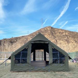 Tenda da Campeggio di Lusso Gonfiabile in Tessuto di Cotone Impermeabile con <span class=keywords><strong>Poncho</strong></span> Antipioggia, Tenda a Rapida Apertura per Quattro Stagioni per Esterni - Product Image 3