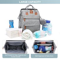 7 In1 multifonctionnel maman sac à couches avec lit de bébé pliable moustiquaire grande capacité poussette sac à dos bébé sac à couches