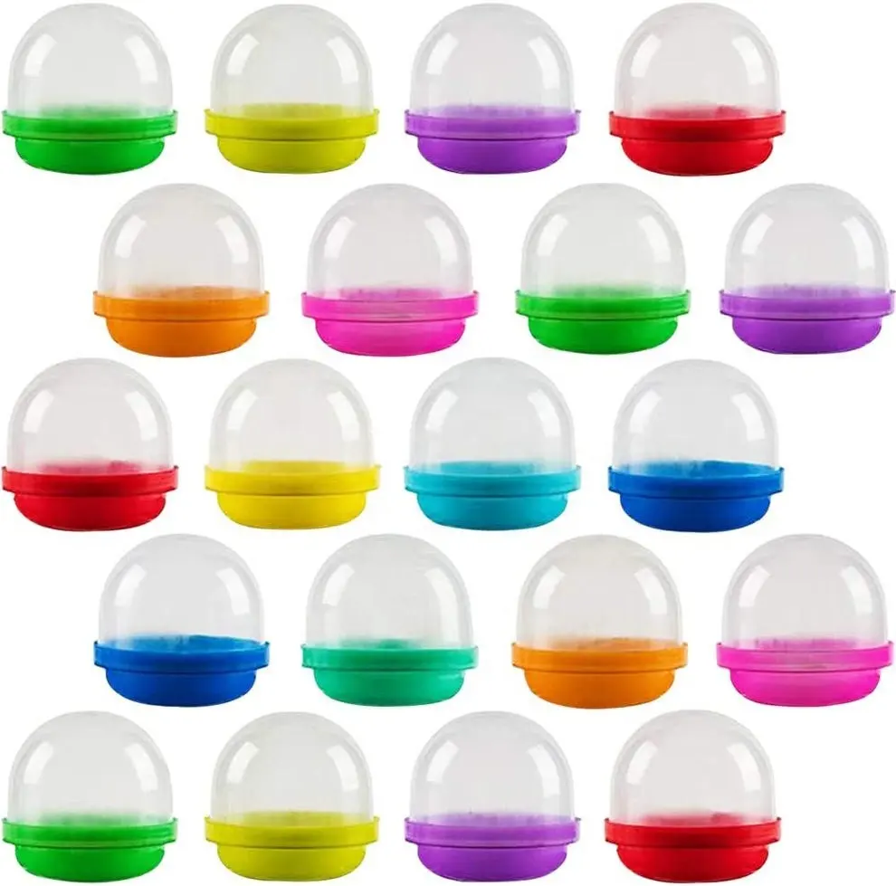 Capsule da 2 pollici con coperchi colorati piccoli contenitori per Mini giocattoli, regali, gioielli e bigiotteria riempitivi per sacchetti per bambini