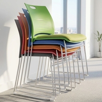 Chaises de bureau empilables modernes pour cadres, vente en gros d'usine, chaises de formation multicolores pour commandes en gros