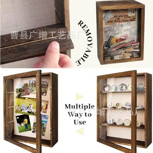 Wooden <b>Shadow</b> <b>Box</b> Frame Brown Rectangle Handmade Display Case for Insects Flowers Plants - Product Image 4