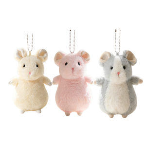 Porte-clés en peluche mini hamster, poupée cochon d'Inde moelleuse, décoration de bureau mignonne et breloque de sac pour adolescents - Product Image 6
