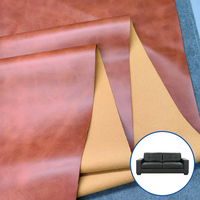 China Großhändler Premium Crazy Horse Synthetik PVC Leder Stoff für den Außenbereich