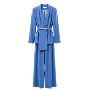 Completo Blazer e Pantaloni Marrone Caffè Taglie Forti - Abito Formale Elegante e Traspirante Personalizzabile <span class=keywords><strong>con</strong></span> <span class=keywords><strong>Cintura</strong></span> a Bottoni - Product Image 4