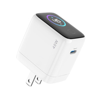 Bloc chargeur USB-C GaN 45W 2026 avec port de charge Type-C et écran tactile intelligent pour ordinateurs portables, tablettes, smartphones et autres appareils