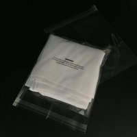 Sac en cellophane transparent BOPP OPP avec rabat auto-adhésif, taille et logo personnalisables, jetable pour l'emballage des marchandises
