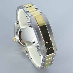 36/39mm thép không gỉ vàng xem trường hợp với Sapphire kính gấp khóa Oyster Dây đeo cho nh35 nh36 miyota8215 <span class=keywords><strong>8205</strong></span> phong trào - Product Image 6