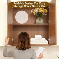 Lot de 8 supports de présentation pliables blancs en forme de cylindre, en papier et PET, pour usage intérieur, pour la restauration, les mariages et les fêtes