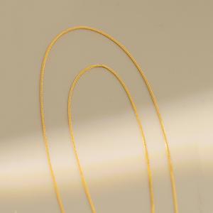 Collar de Cadena <span class=keywords><strong>Chopin</strong></span> de Oro Real de 18K para Mujer, Joyería de Lujo al Por Mayor, Regalo de Año Nuevo para Compromiso, Empeñable, 0.5g 1.0g 3.0g - Product Image 3