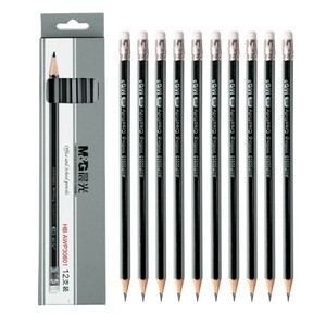 Lápiz M&G HB AWP30801, paquete de 12, lápiz de escritura para oficina y escuela con borrador, núcleo de madera hexagonal - Product Image 2