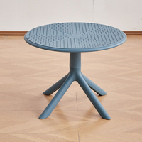 Table basse moderne en plastique, vente en gros, table ronde pour salon et salle à manger