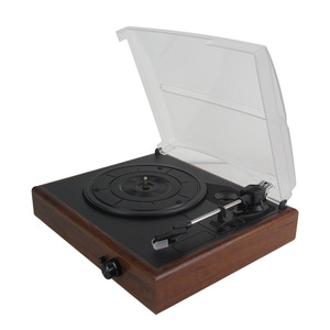 Tocadiscos de 3 Velocidades con Acabado de Madera Sólida, Interfaz USB y Alimentación por CC - Product Image 4