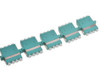 Adaptor Optik LC 4 Port Lenew Berkualitas Tinggi LC/PC Multimode OM1-OM5 Duplex 4 Core FTTH Fiber Adapter Garansi 2 Tahun