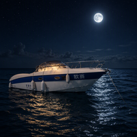 Bateau de plaisance à cabine en FRP de 32 pieds avec moteur hors-bord, bateau de loisirs marin à coque haute vitesse pour les voyages en haute mer