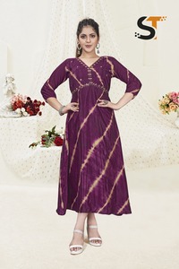 Wholesale <b>Supply</b> Designer Alia Cut <b>Stitched</b> Kurtis Perfect for Festival and <b>Party</b> Wear Available at Affordable Wholesale Price - Product Image 2