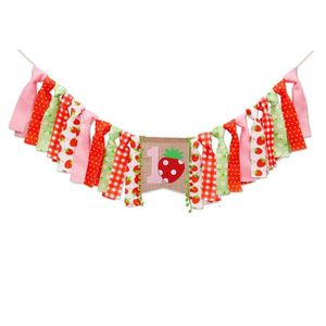 Strawberry Baby 1st Birthday Garland Fabric Banner <strong>for</strong> Table Wall Decor New Products One <strong>Year</strong> <strong>Old</strong> Chair Skirt Packaged <strong>Bag</strong> - Product Image 4