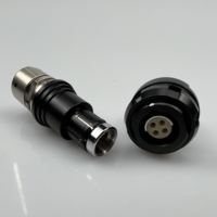 Conectores Fischer Serie F de BEXKOM, Tipo Push, con Cubierta Antipolvo, Conector Rápido Circular a Prueba de Agua