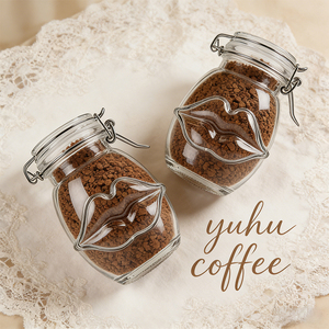 Contenitore <span class=keywords><strong>per</strong></span> Caffè in Grani con Coperchio Ermetico <span class=keywords><strong>per</strong></span> Mantenere il Cibo Fresco, Barattolo in Vetro Trasparente da 390ml - Product Image 2