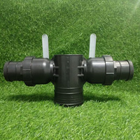 Système d'irrigation agricole Tuyau plat haute pression Tuyau d'eau flexible en plastique extérieur Contrôle de la vanne à trois voies