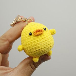 Mini Portachiavi Anatra Gialla Fatta a Mano all'Uncinetto, Ciondolo Bambola in Filato Amigurumi, Giocattoli Animali Lavorati a Maglia, Ciondolo per Borsa, Vendita all'Ingrosso - Product Image 3