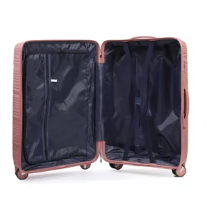 Nouveau design classique fermeture éclair pp valise ensemble de bagages pour l'extérieur