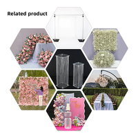 Support floral carré en fer de style européen tendance pour mariage, décoration de table minimaliste et guide d'allée