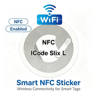 Étiquettes RFID ISO personnalisées 13,56 MHz, autocollant NFC, puce 1K, étiquette mini imperméable pour carte de visite, paiement hôtelier, URL de médias sociaux intelligente