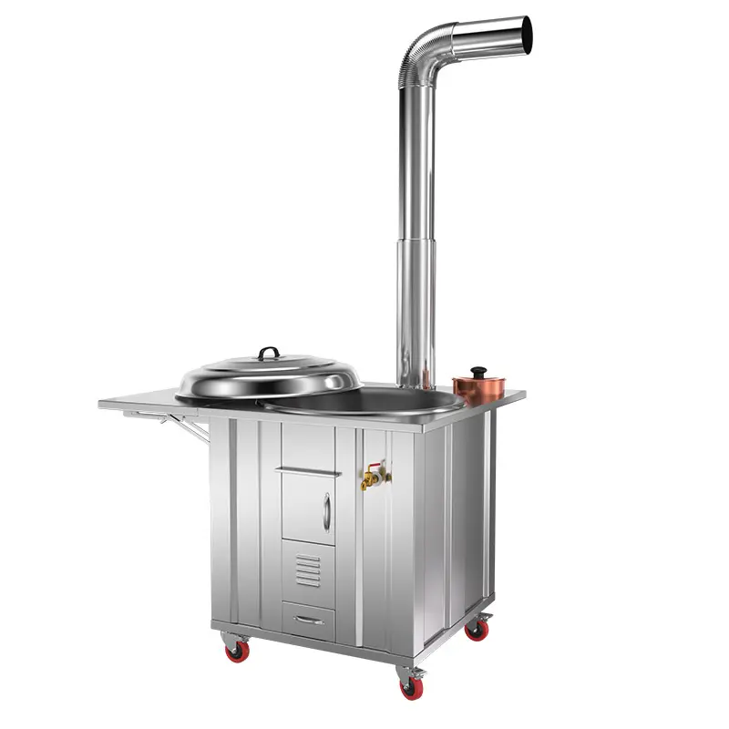 Деревянная плита из нержавеющей стали, сельская домашняя передвижная Бездымная глина для работы на открытом воздухе, ВОК, печь, горелка, варочная панель